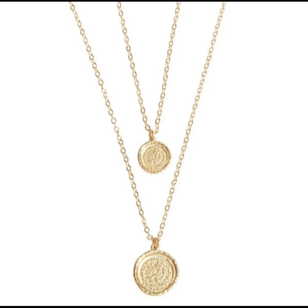 Amber Sceats Double Coin Necklace